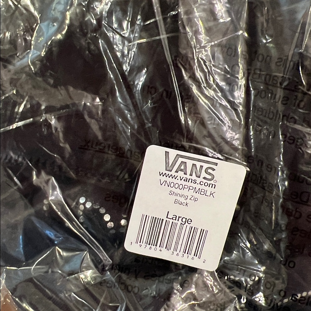 NWT Vans Shining Black Full-Zip Hoodie - Picture 9 of 12
